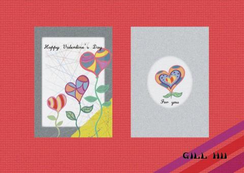 龍筑藝術工作室 - 情人節卡片設計