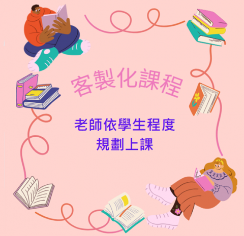 lee sam - 客製化課程
老師依學生程度
規劃上課
每個學生都不同  -加強發音-加強文法, 加強寫作等 lee sam - 客製化課程
老師依學生程度
規劃上課
每個學生都不同  -加強發音-加強文法, 加強寫作等