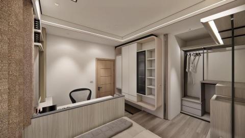 銘墅空間設計 - 女孩房利用弧形讓空間有活潑律動感