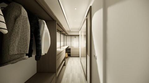 銘墅空間設計 - 利用鐵件打造更衣室,讓空間 清爽實用