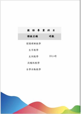 何柏均 - 小學教學法研習（國文）