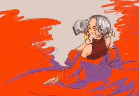 yan - 看書&mdash;電繪