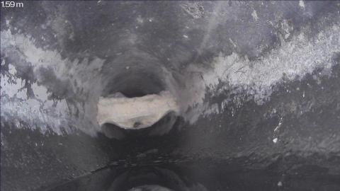 晉揚衛生工程行 - 管路內視鏡拍攝 水泥塊堵塞 交給專業的我們