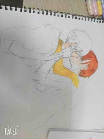 瓊文 - 鉛筆人物草稿及麥克筆