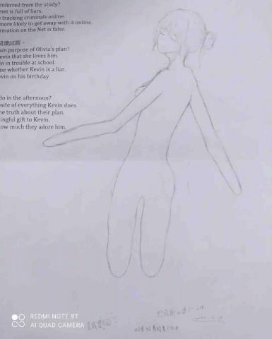 瓊文 - 鉛筆人體線稿