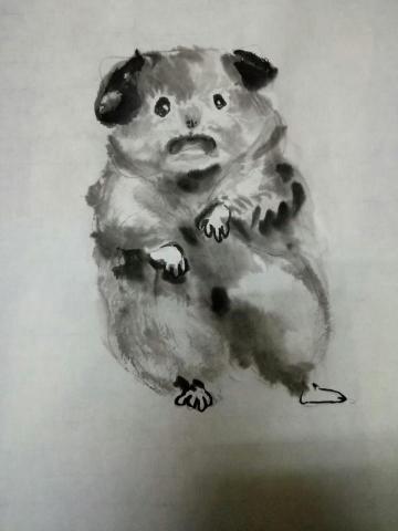 資深美術家教 芳棠 - 水墨畫倉鼠