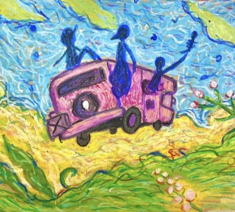 黃昱華 - 蠟筆繪製