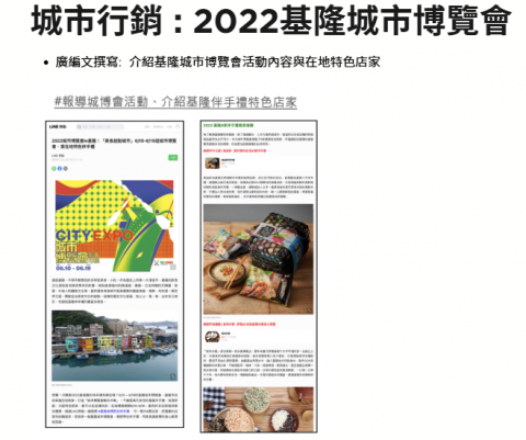 陳艾力 - 撰寫活動廣編文並介紹活動周邊的商家，推廣在地美食。