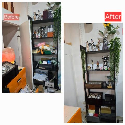 時拾收納Tidy Helper～居家整理師 - 展示架上雜物完成收納後 發揮珍貴物品的展示台