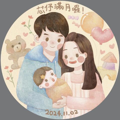 sy - 彌月蛋糕盒貼紙