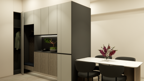 TT house - 系統櫃玄關規劃