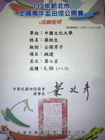 蔡恒生 - 獲獎記錄