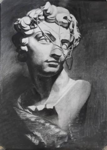石頁工作室 - 石膏像2018 炭筆