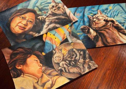 黃錫鈞 - 寵物人物肖像畫委託