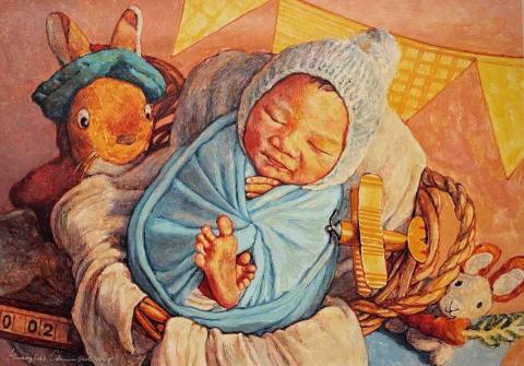 黃錫鈞 - 兒童肖像畫委託