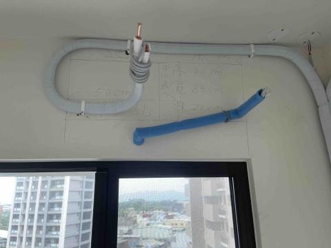 丞恩空調 - 裝潢前銅管以及排水預先配置