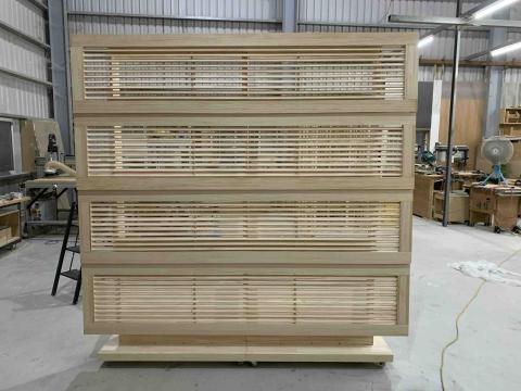 六任 室內裝修工程 - 木作榫接屏風