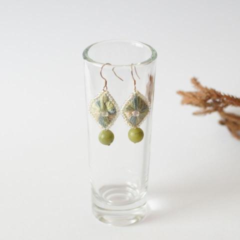 筍筍 - 刺繡耳環設計製作，商品攝影