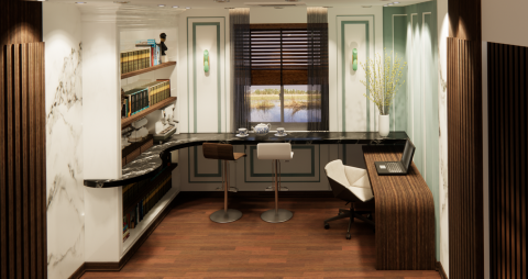 亦樺室內裝修設計工作室.京美興業有限公司 - 美式古典風 -盧公館~書房