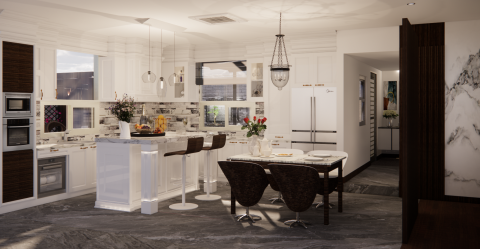 亦樺室內裝修設計工作室.京美興業有限公司 - 美式古典風 -盧公館~餐廳.廚房