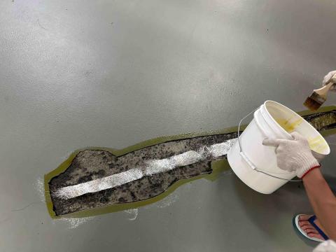 廖至偉 - 打底後貼玻纖 增加抗裂效果