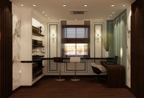 亦樺室內裝修設計工作室.京美興業有限公司 - 美式古典風 -盧公館~書房