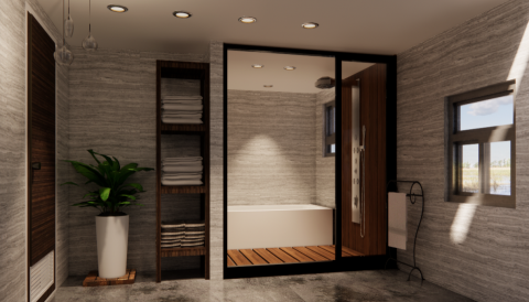 亦樺室內裝修設計工作室.京美興業有限公司 - 美式古典風 -盧公館~浴室