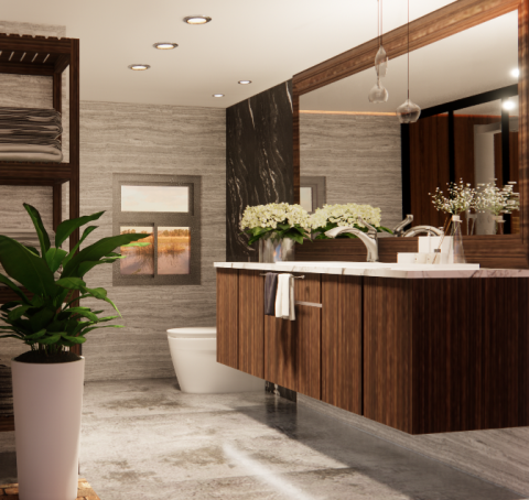 亦樺室內裝修設計工作室.京美興業有限公司 - 美式古典風 -盧公館~浴室