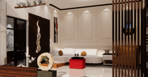 亦樺室內裝修設計工作室.京美興業有限公司 - 美式古典風 -盧公館~客廳