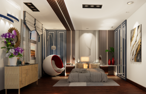 亦樺室內裝修設計工作室.京美興業有限公司 - 美式古典風 -盧公館~主臥室