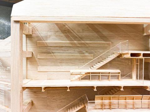 Yin_studio - 建築競圖模型製作（1:100｜材質：飛機木）