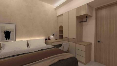 囙．設計繪圖 - 主臥設計3d渲染