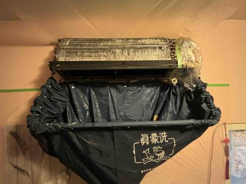 尚猛冷氣空調行 - 冷氣清洗前保護作業