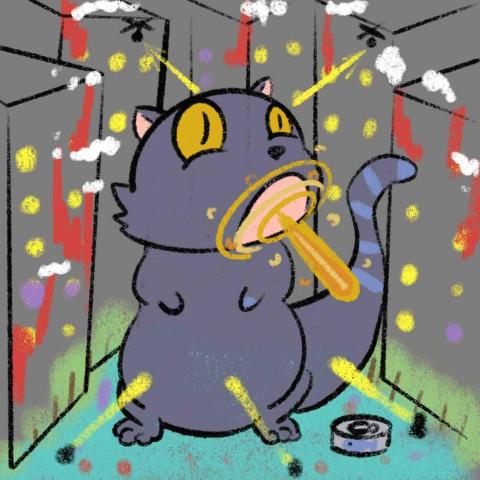 正義兔 - 恐龍貓