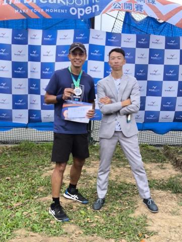 網球陪打one哥 - breakpoint open 男單2.0 亞軍