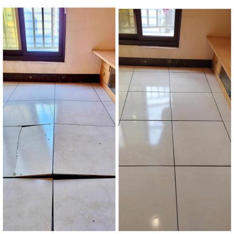 瀚元磁磚空心灌注/磁磚修復/隆起修復 - 施工前/施工後 瀚元磁磚空心灌注/磁磚修復/隆起修復 - 施工前/施工後