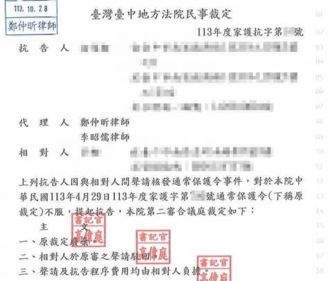 李昭儒律師 - 成功廢棄不實保護令