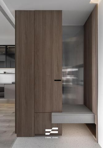 一鳴室所 室內設計工作室 - 穿鞋椅+鞋櫃機能櫃設計 一鳴室所 室內設計工作室 - 穿鞋椅+鞋櫃機能櫃設計