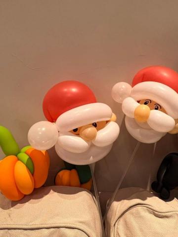 霓霓：氣球花束、氣球人物造型、造型氣球、氣球生日派對、氣球表 - 聖誕老公公