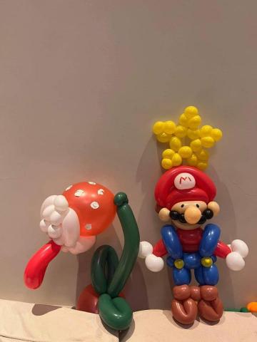 霓霓：氣球花束、氣球人物造型、造型氣球、氣球生日派對、氣球表 - 馬利奧