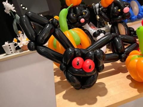 霓霓：氣球花束、氣球人物造型、造型氣球、氣球生日派對、氣球表 - 蝙蝠