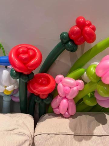 霓霓：氣球花束、氣球人物造型、造型氣球、氣球生日派對、氣球表 - 玫瑰
