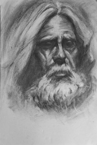 梵師 - 碳筆素描