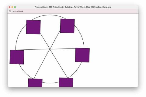 Yu Steven - 這是使用 CSS 製作的摩天輪 ?。由於此平台無法上傳影片，只能以照片形式展示動畫效果。該作品展示了 CSS 動畫的應用，模擬出摩天輪轉動的視覺效果，非常適合學習如何使用 CSS 關鍵幀和動畫屬性。