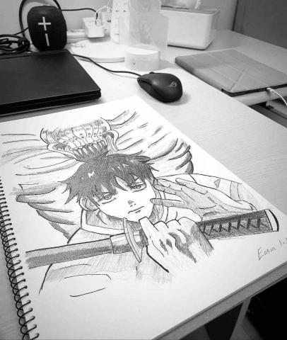 高智毅 - 平時在家喜好繪畫