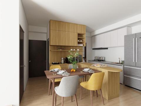 奕蓁 Aileen - 森河畔建案-餐櫃設計