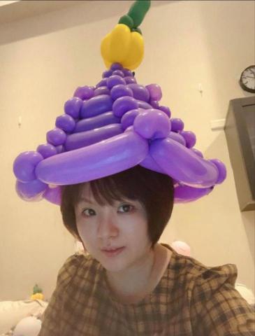 霓霓：氣球花束、氣球人物造型、造型氣球、氣球生日派對、氣球表 - 南瓜帽