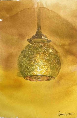 沐樂Art - 20250121黃色玻璃吊燈