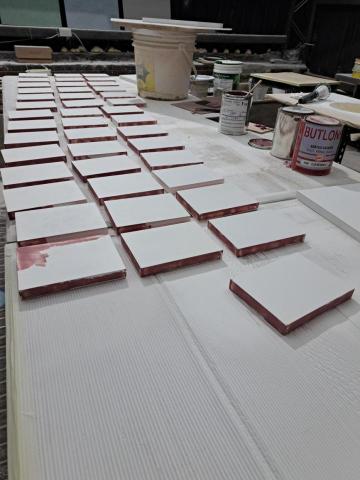 上野裝潢油漆 - 專櫃 內崁式烤漆板