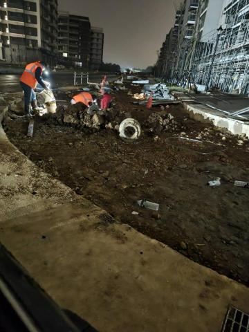 築望工程有限 - 人行道高壓透水磚施工